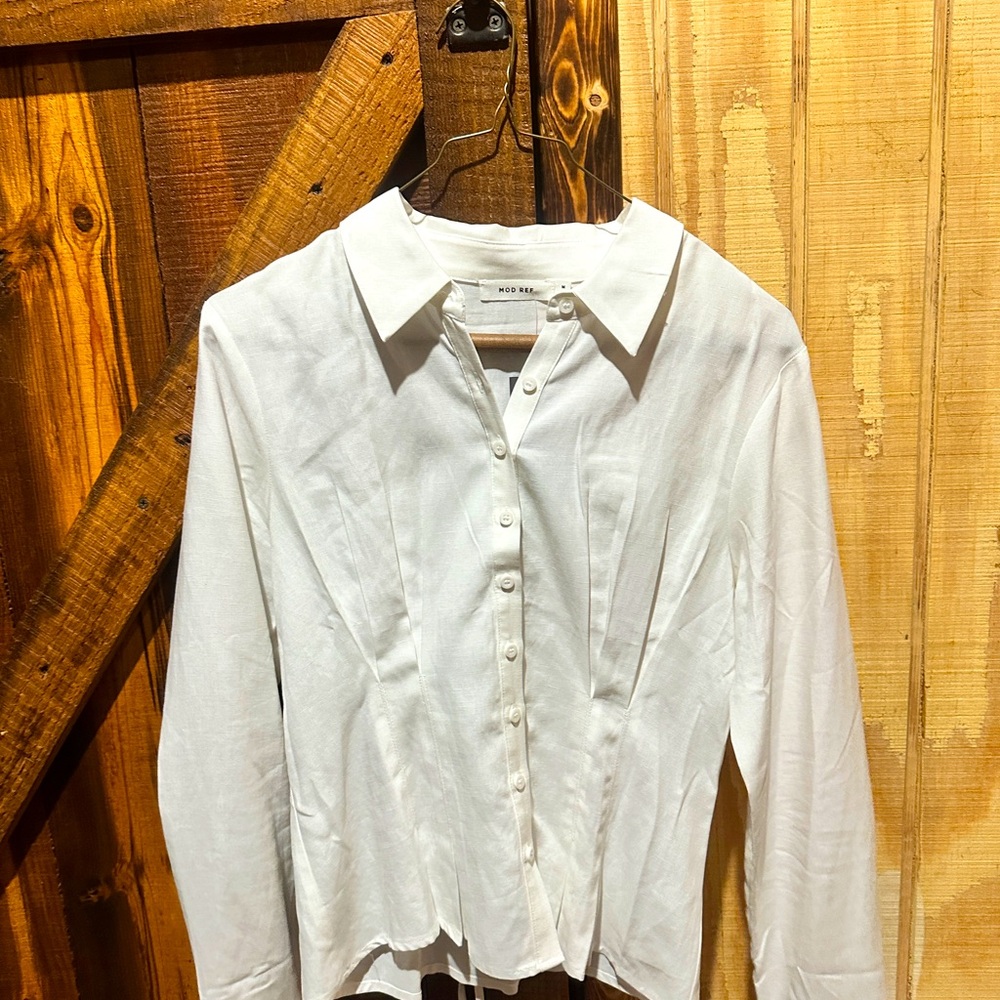 Savannah 7s White Blouse medium NWT